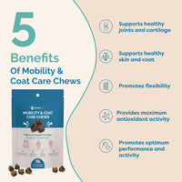 Thumbnail for Mobility & Coat Care Chews for Dogs - 60 Ct