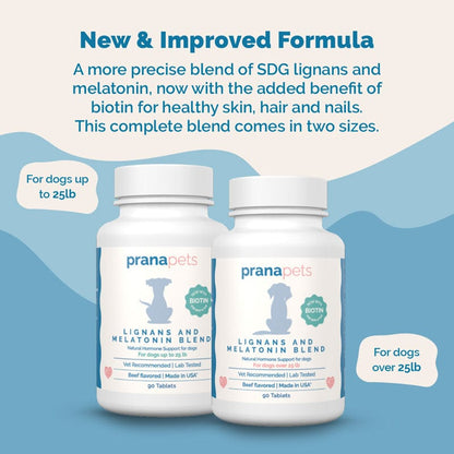 Lignans and Melatonin Blend for Dogs with Biotin