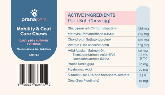 Mobility & Coat Care Chews for Dogs - TRIAL SIZE